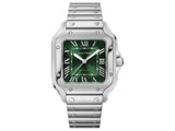 Cartier Santos Medium 35.1mm WSSA0061 Steel Roman Green Dial 5
