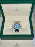 Rolex Oyster Perpetual 41mm 124300 Oystersteel Turquoise Blue Dial 2