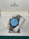 Rolex Oyster Perpetual 41mm 124300 Oystersteel Turquoise Blue Dial 3
