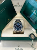 Rolex Sky-Dweller 42mm 336934 Oystersteel Fluted Bright Blue Dial 4