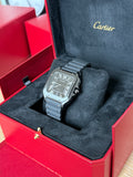 Cartier Santos De 39.8 mm WSSA0039 Black Dial Rubber 12