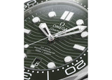 Omega Seamaster 42mm Diver 210.32.42.20.10.001 Rubber Strap Green Dial 2