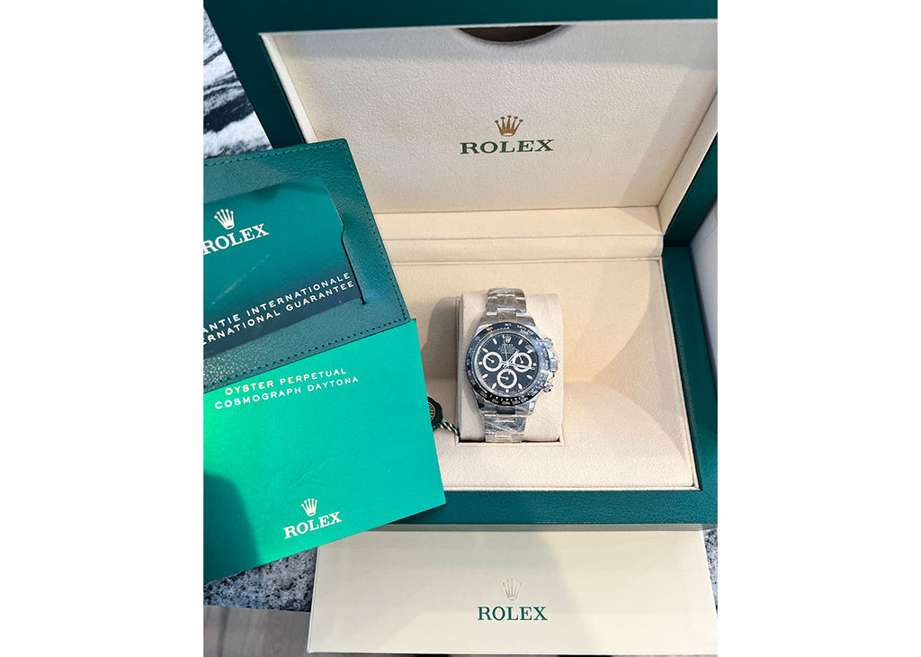 Rolex cosmograph daytona men's black dial watch 116500ln store