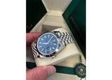 Rolex DateJust 41mm 126300 Oystersteel Jubilee Bright Blue Dial 3