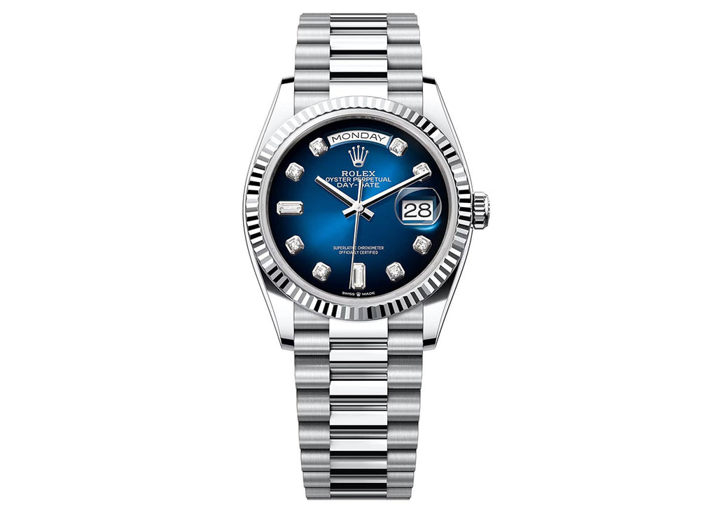 Rolex day date blue online