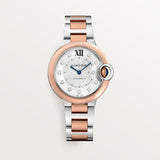 Cartier Ballon Bleu De Watch 33mm W3BB0021 White Dial Steel