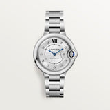 Cartier Ballon Bleu De Watch 33mm W4BB0021 Silver Dial Steel