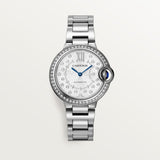 Cartier Ballon Bleu De Watch 33mm W4BB0035 Silver Dial Steel