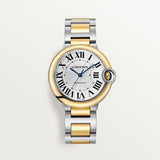 Cartier Ballon Bleu De Watch 36mm W2BB0038 Silver Dial Gold And Steel