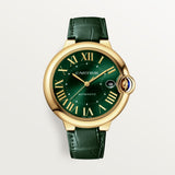 Cartier Ballon Bleu De Watch 40mm WGBB0062 Green Dial Leather