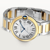 Cartier Ballon Bleu De Watch 42mm W2BB0039 Silver Dial Gold And Steel 5