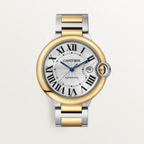 Cartier Ballon Bleu De Watch 42mm W2BB0039 Silver Dial Gold And Steel