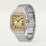 Cartier Santos De Watch 41.9mm W3SA0007 Champagne Dial Steel 3