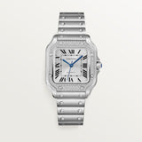 Cartier Santos De Watch 41.9mm W4SA0005 Silver Dial Steel