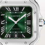 Cartier Santos De Watch 47.5mm WSSA0062 Green Dial Steel 7