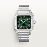 Cartier Santos De Watch 47.5mm WSSA0062 Green Dial Steel