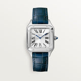 Cartier Santos Dumont Watch 38 mm CRWSSA0086 Blue Leather Silver D Unworn/Complete/2025