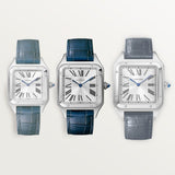 Cartier Santos Dumont Watch 43.5 mm CRWSSA0085 Blue Leather Silver D Unworn/Complete/2025 3