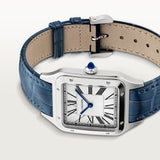 Cartier Santos Dumont Watch 43.5 mm CRWSSA0085 Blue Leather Silver D Unworn/Complete/2025 4