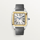 Cartier Santos-Dumont Watch 46.6mm W2SA0034 Silver Dial Alligator Skin