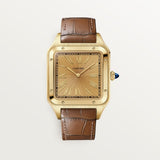 Cartier Santos-Dumont Watch 46.6mm WGSA0111 Yellow Dial Leather