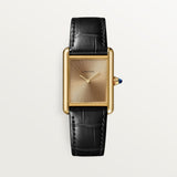 Cartier Tank Louis Watch 33.7mm WGTA0211 Gold Dial Leather