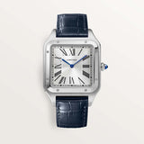 Cartier Santos-Dumont 46.6 mm WSSA0032 Silver Satin-Finish D Leather Unworn/ Complete/2024