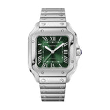 Cartier Santos Medium 35.1mm WSSA0061 Steel Roman Green Dial 1
