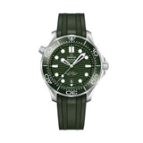 Omega Seamaster 42mm Diver 210.32.42.20.10.001 Rubber Strap Green Dial 1