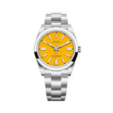 Rolex Oyster Perpetual 41mm 124300 Oystersteel Yellow Dial 1