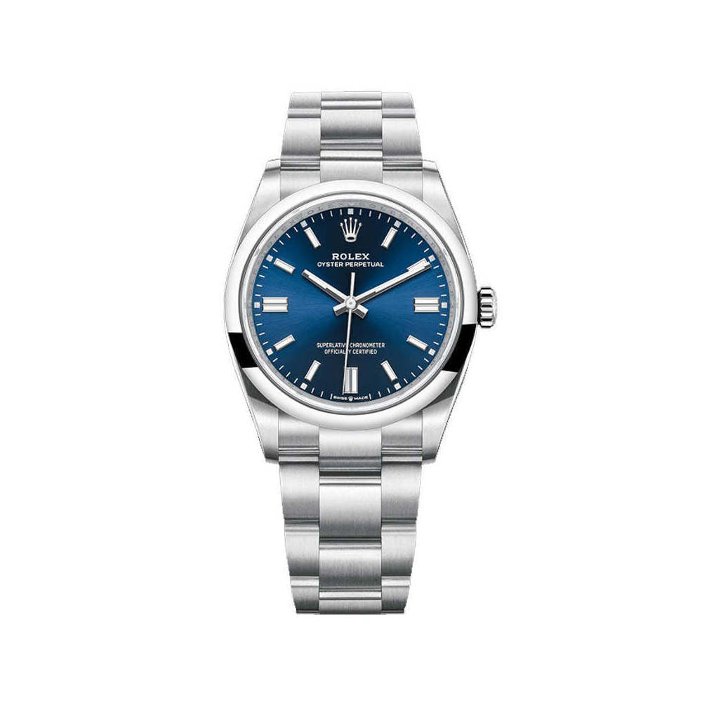 Rolex Oyster Perpetual 36mm 126000 Oystersteel Bright Blue Dial