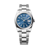 Rolex DateJust 36mm 126200 Oystersteel Blue Motif Dial 1