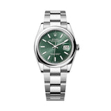 Rolex DateJust 36mm 126200 Oystersteel Mint Green Dial 1