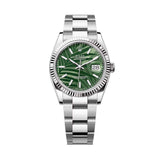 Rolex DateJust 36mm 126234 Oystersteel Olive Green Palm Motif Dial 1