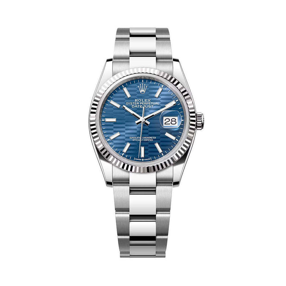 Rolex DateJust 36mm 126234 Oystersteel Oyster Blue Motif Dial