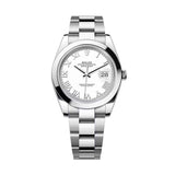 Rolex DateJust 41mm 126300 Oystersteel White Roman Dial 1