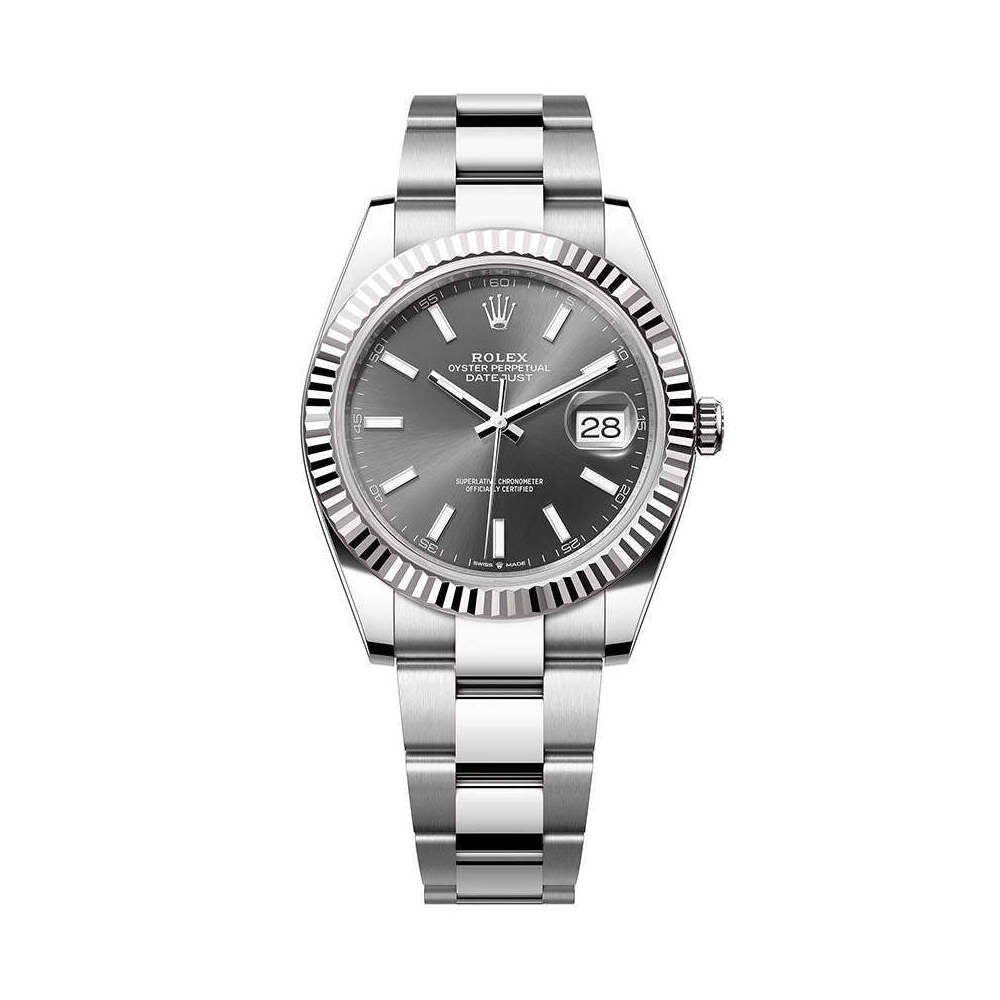 Rolex DateJust 41mm 126334 Oystersteel Fluted Bezel Slate Dial