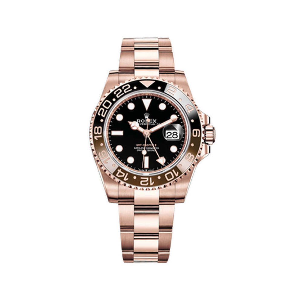 Rolex GMT-Master II 40mm 126715CHNR Everose Gold Oyster Black Dial