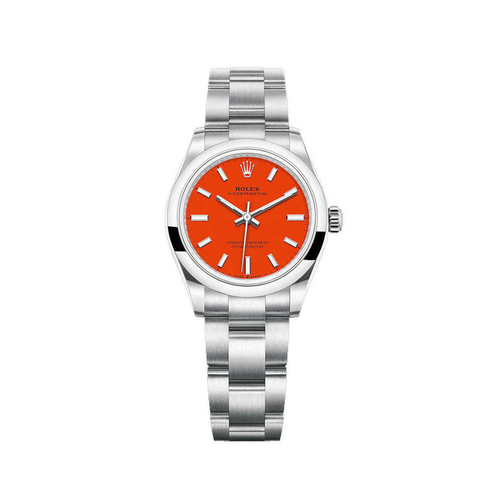 Rolex Oyster Perpetual 31mm 277200 Oystersteel Coral Red Dial