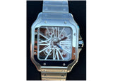 Cartier Skeleton 39.8mm WHSA0015 Stainless Steel Roman Transparent Dial