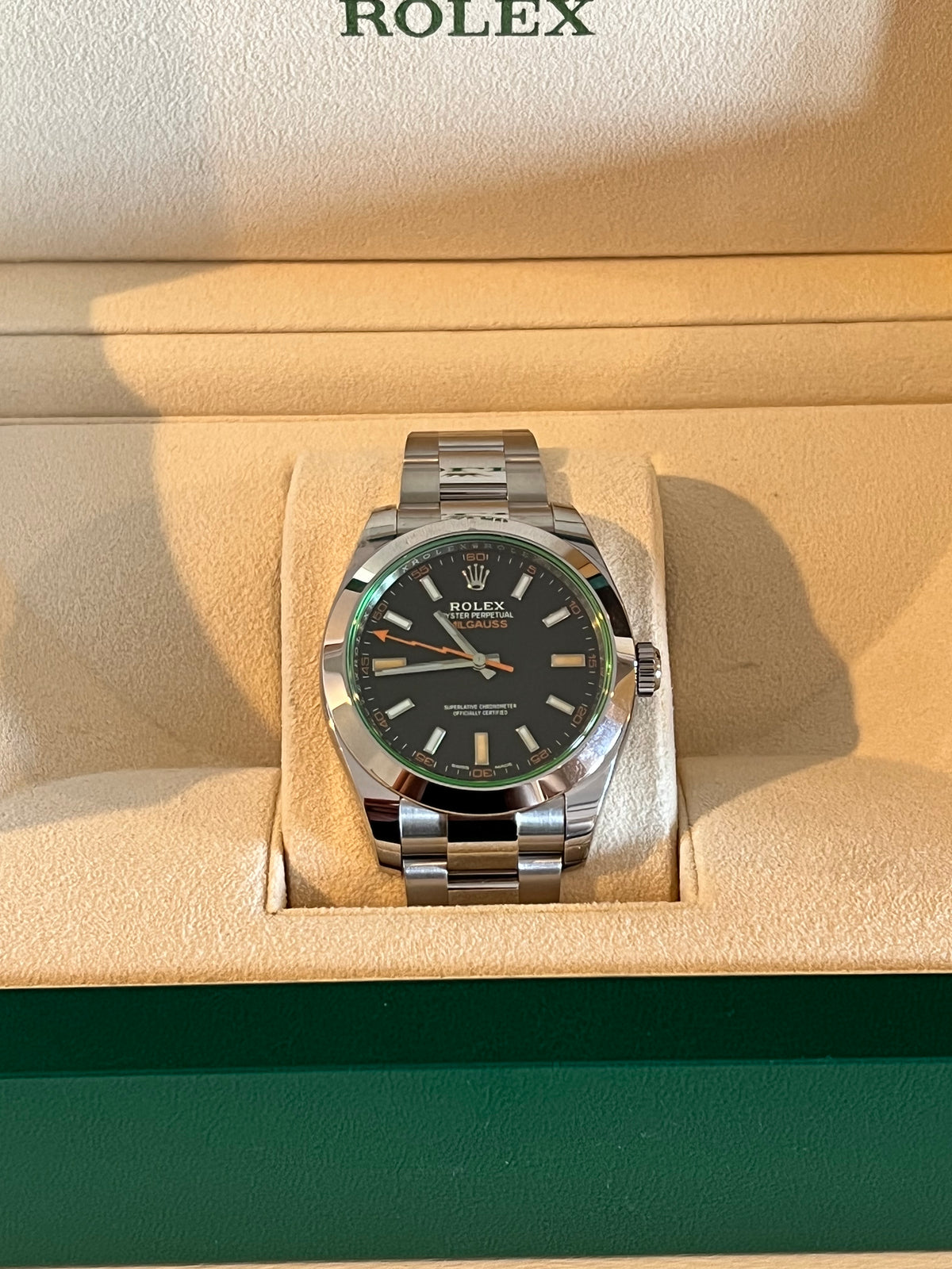 Milgauss Black Dial Milgauss Green Sapphire Rolex Milgauss
