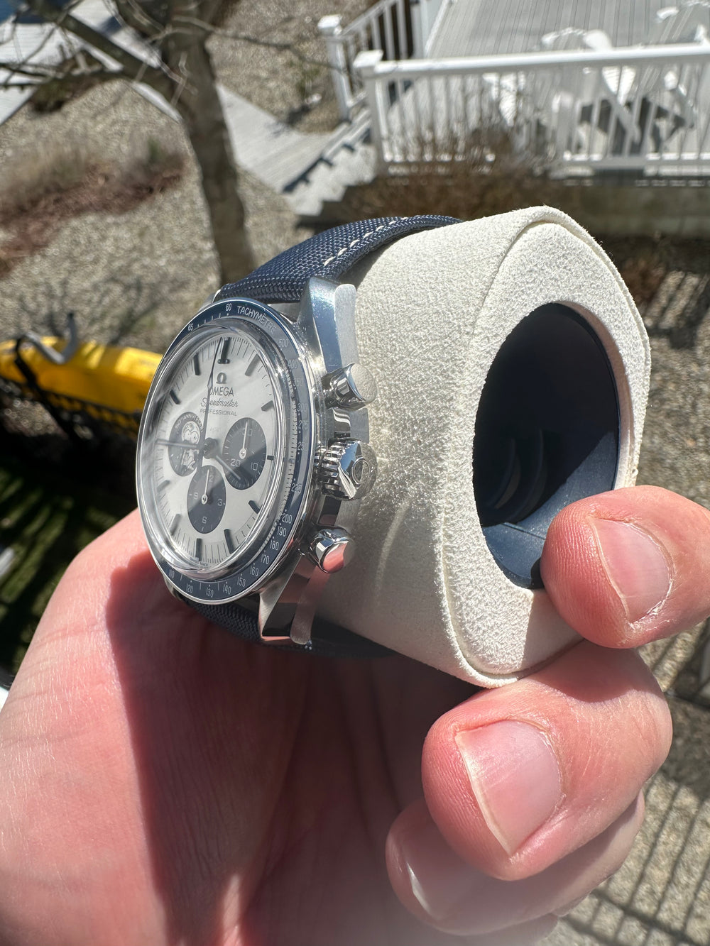 Omega Speedmaster Anniversary Series 42mm 310.32.42.50.02.001 Nylon Fabric Strap Silver Dial