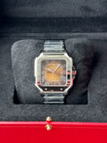 Cartier Santos De 39.8 mm WSSA0064 Brown Sunray-Brushed Dial Steel