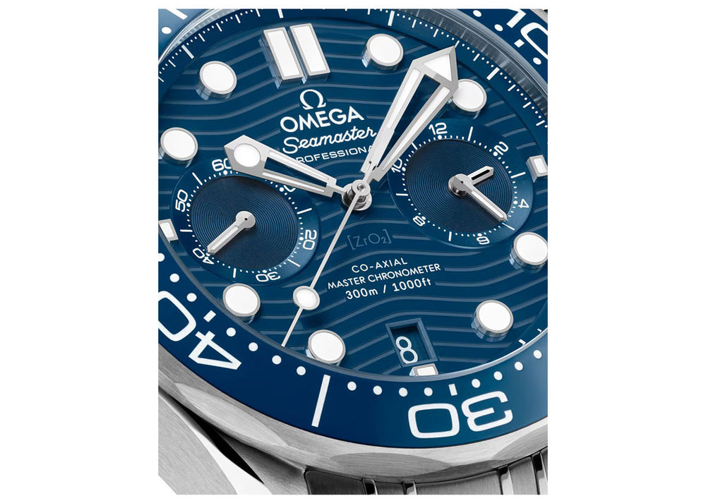 Omega Seamaster 44mm Diver 300M 210.30.44.51.03.001 Steel Bracelet Blue Dial