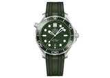 Omega Seamaster 42mm Diver 210.32.42.20.10.001 Rubber Strap Green Dial