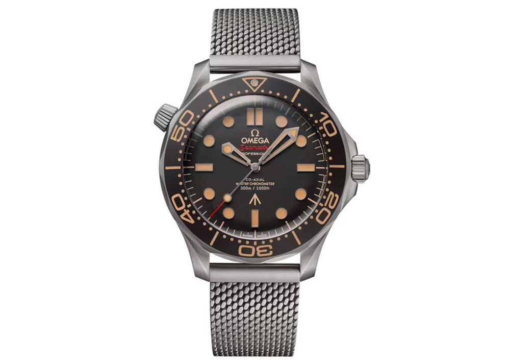 Omega Seamaster 42mm Diver 300M 210.90.42.20.01.001 Titanium Bracelet Black Dial