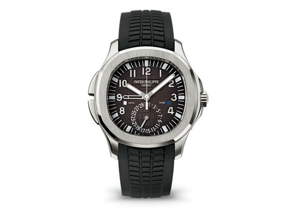 Patek Philippe Aquanaut Travel Time 5164A 40mm Stainless Steel Black Dial