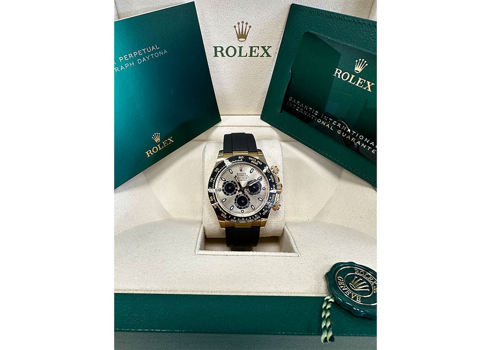 Rolex Cosmograph Daytona 40mm 116518 Yellow Gold Oysterflex Champagne Dial