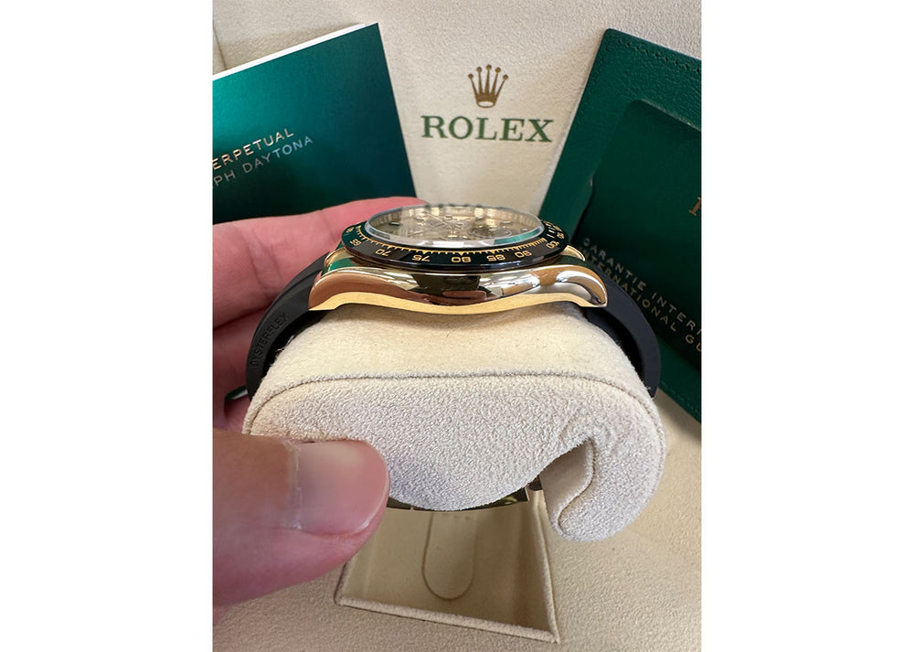 Rolex Cosmograph Daytona 40mm 116518 Yellow Gold Oysterflex Champagne Dial