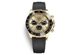 Rolex Cosmograph Daytona 40mm 116518 Yellow Gold Oysterflex Champagne Dial